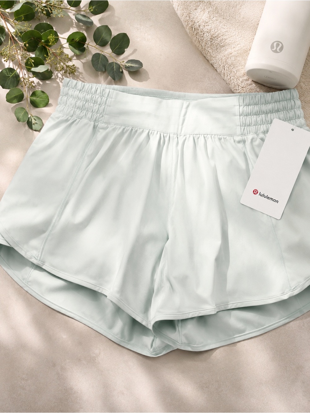 lululemon athletica Women's Pale Mint Athletic Running Shorts